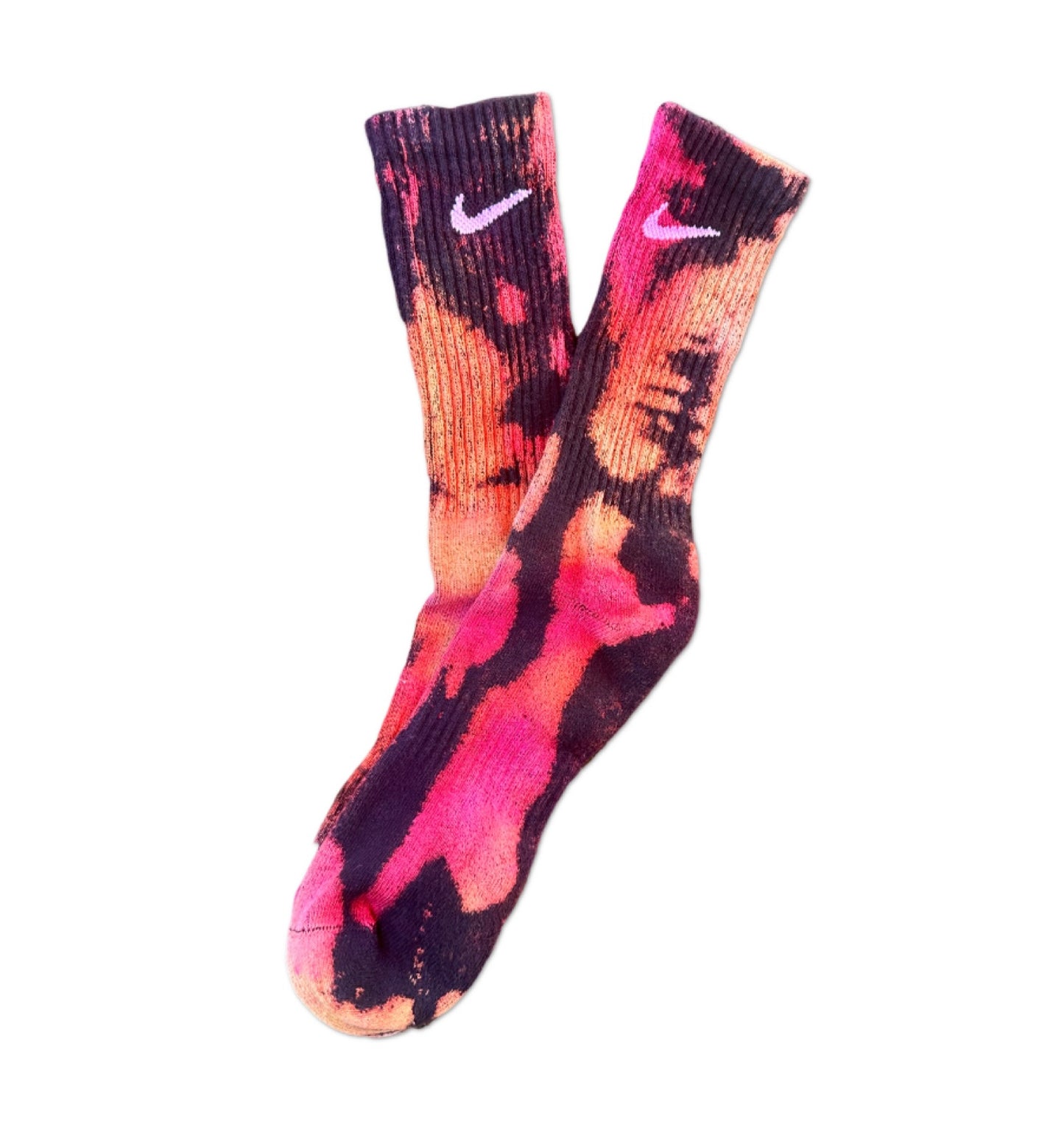 Reverse Tie-Dyed Socks